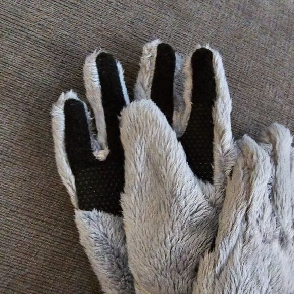 The North Face Kids Girls Meld Grey Osito Etip Gloves Size Small - Picture 8 of 13